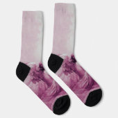 ENGEL MIT LYRA ÜBER DEN WOLKEN Rosa  Socken (Rechts)