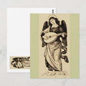 Engel mit Mandolin Postkarte (Vorne/Hinten)