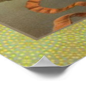 Engel mit Mandoline malend Poster (Ecke)