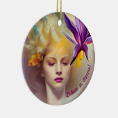 Engel mit Orchid Keramik Ornament (Rechts)