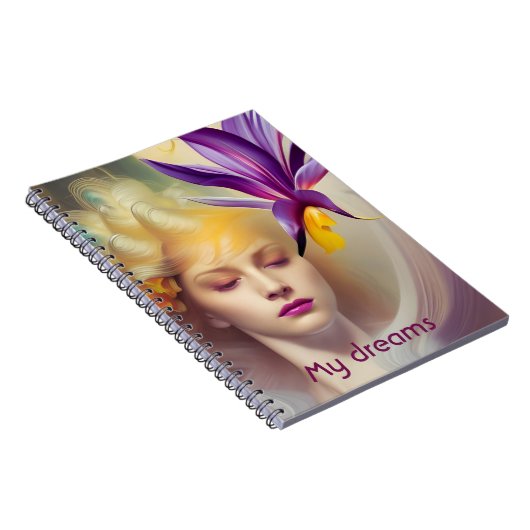 Engel mit Orchid Notizblock (Rechte Seite)