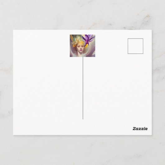 Engel mit Orchid Postkarte (Rückseite)