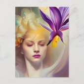 Engel mit Orchid Postkarte (Vorderseite)