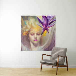 Engel mit Orchid Wandteppich