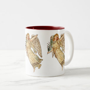 Engel mit Palmblättriger Tasse