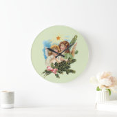 Engel mit Palmen Große Wanduhr (Zuhause)