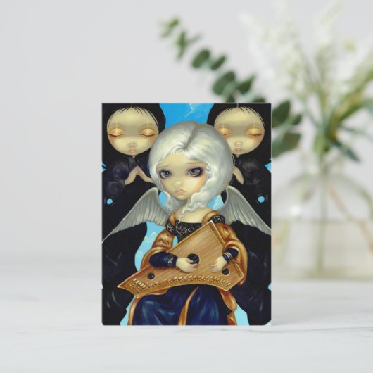 "Engel mit Psalterie" Postkarte (Stehend Vorderseite)