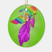 Engel mit Regenbogen-Flügeln Keramikornament (Links)