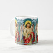 Engel mit rosa Band Triptychon Kaffeetasse (Vorderseite Links)