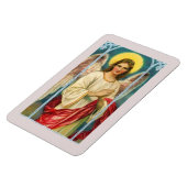 Engel mit rosa Band Triptychon Magnet (Linke Seite)