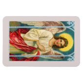 Engel mit rosa Band Triptychon Magnet (Horizontal)
