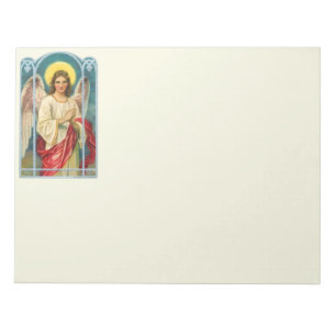 Engel mit rosa Band Triptychon Notizblock