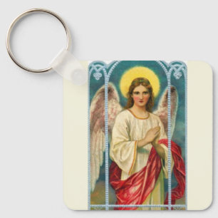 Engel mit rosa Band Triptychon Schlüsselanhänger
