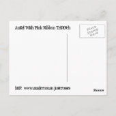 Engel mit rosa Ribbon-Triptychon Postkarte (Rückseite)