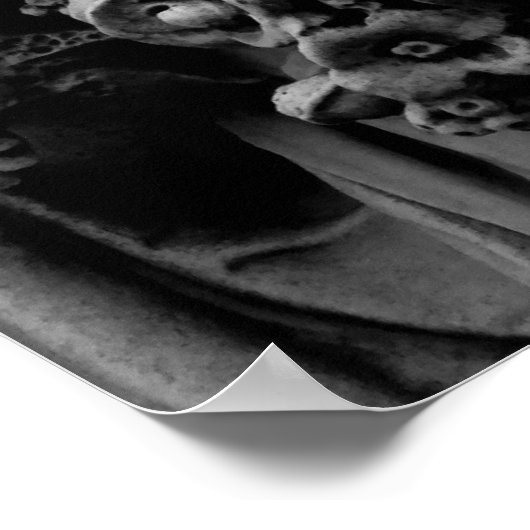 Engel mit Rose Poster (Ecke)