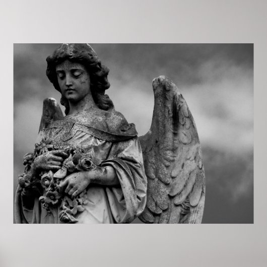 Engel mit Rose Poster (Vorne)