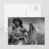 Engel mit Rose Postkarte (Vorne/Hinten)