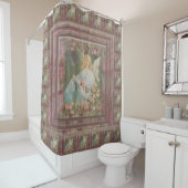 Engel mit Rosen-Duschvorhang Duschvorhang (Beispiel)