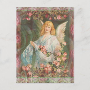 Engel mit Rosen Postkarte