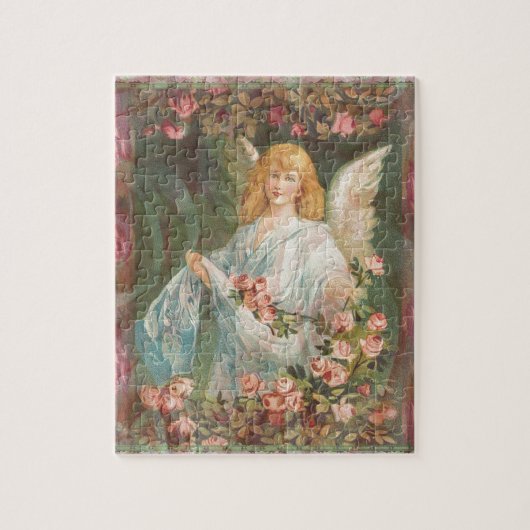 Engel mit Rosen Puzzle (Vertikal)