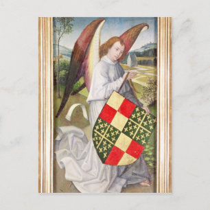 Engel mit Schild Postkarte