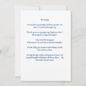 Engel mit Schmetterlingen Beileid Karte (Rückseite)