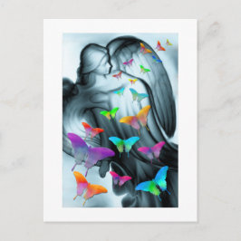 Engel mit Schmetterlingen Postkarte