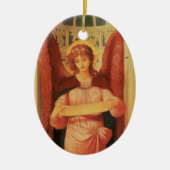 Engel mit Scroll von John Melhuish Strudwick Keramik Ornament (Vorne)