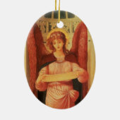 Engel mit Scroll von John Melhuish Strudwick Keramik Ornament (Hinten)