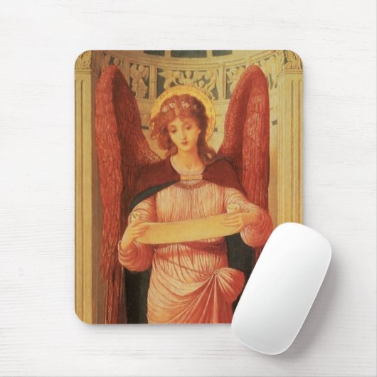 Engel mit Scroll von John Melhuish Strudwick Mousepad (Mit Mouse)