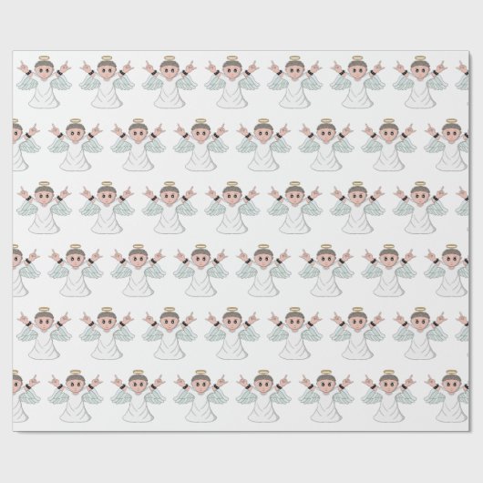 Engel mit starker Musik Geschenkpapier (Flach)