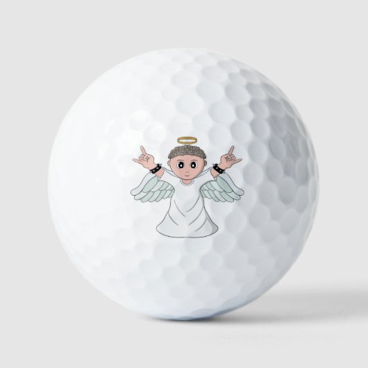 Engel mit starker Musik Golfball (Vorderseite)
