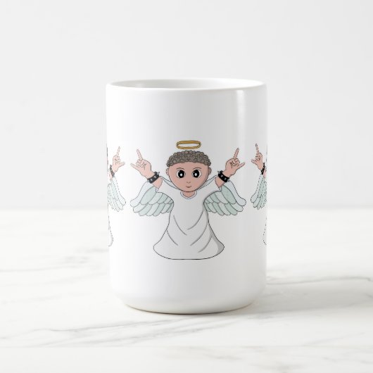Engel mit starker Musik Kaffeetasse (Mittel)