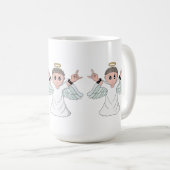 Engel mit starker Musik Kaffeetasse (VorderseiteRechts)