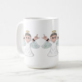 Engel mit starker Musik Kaffeetasse (Vorderseite Links)