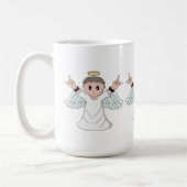 Engel mit starker Musik Kaffeetasse (Links)