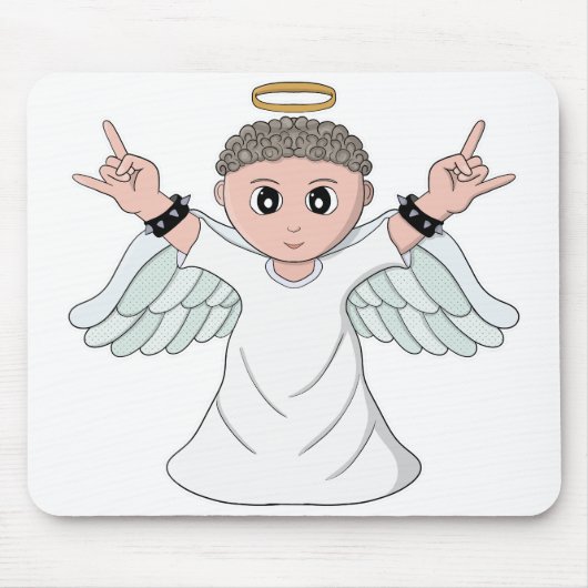 Engel mit starker Musik Mousepad (Vorne)