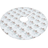 Engel mit starker Musik Polyester Weihnachtsbaumdecke (Schrägansicht)