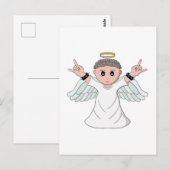 Engel mit starker Musik Postkarte (Vorne/Hinten)