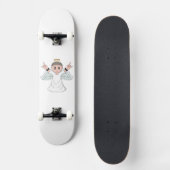 Engel mit starker Musik Skateboard (Vorderseite)
