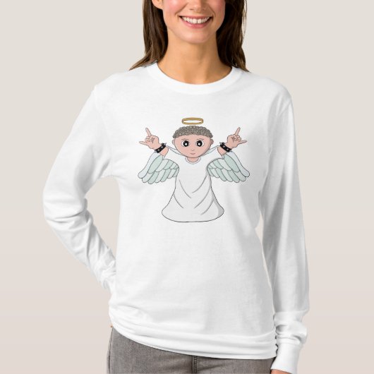 Engel mit starker Musik T-Shirt (Vorderseite)