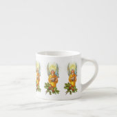 Engel mit Stechpalme und Mandoline Espressotasse (Rechts)