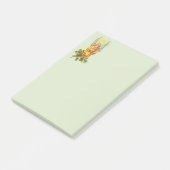 Engel mit Stechpalme und Mandoline Post-it Klebezettel (angewinkelt)