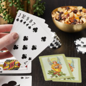 Engel mit Stechpalme und Mandoline Spielkarten (In Situ)