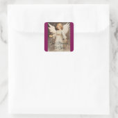 Engel mit Sternkleber Quadratischer Aufkleber (Tasche)