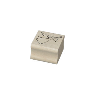 Engel mit Trompete-Briefmarke Gummistempel