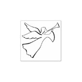 Engel mit Trumpet-Briefmarke Gummistempel (Prägung)
