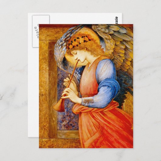 Engel mit Trumpet Postkarte (Vorne/Hinten)