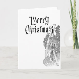 Engel mit Trumpet Weihnachtskarte Feiertagskarte