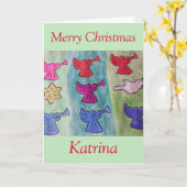 Engel mit Trumpets Weihnachten Karte (Gelbe Blume)